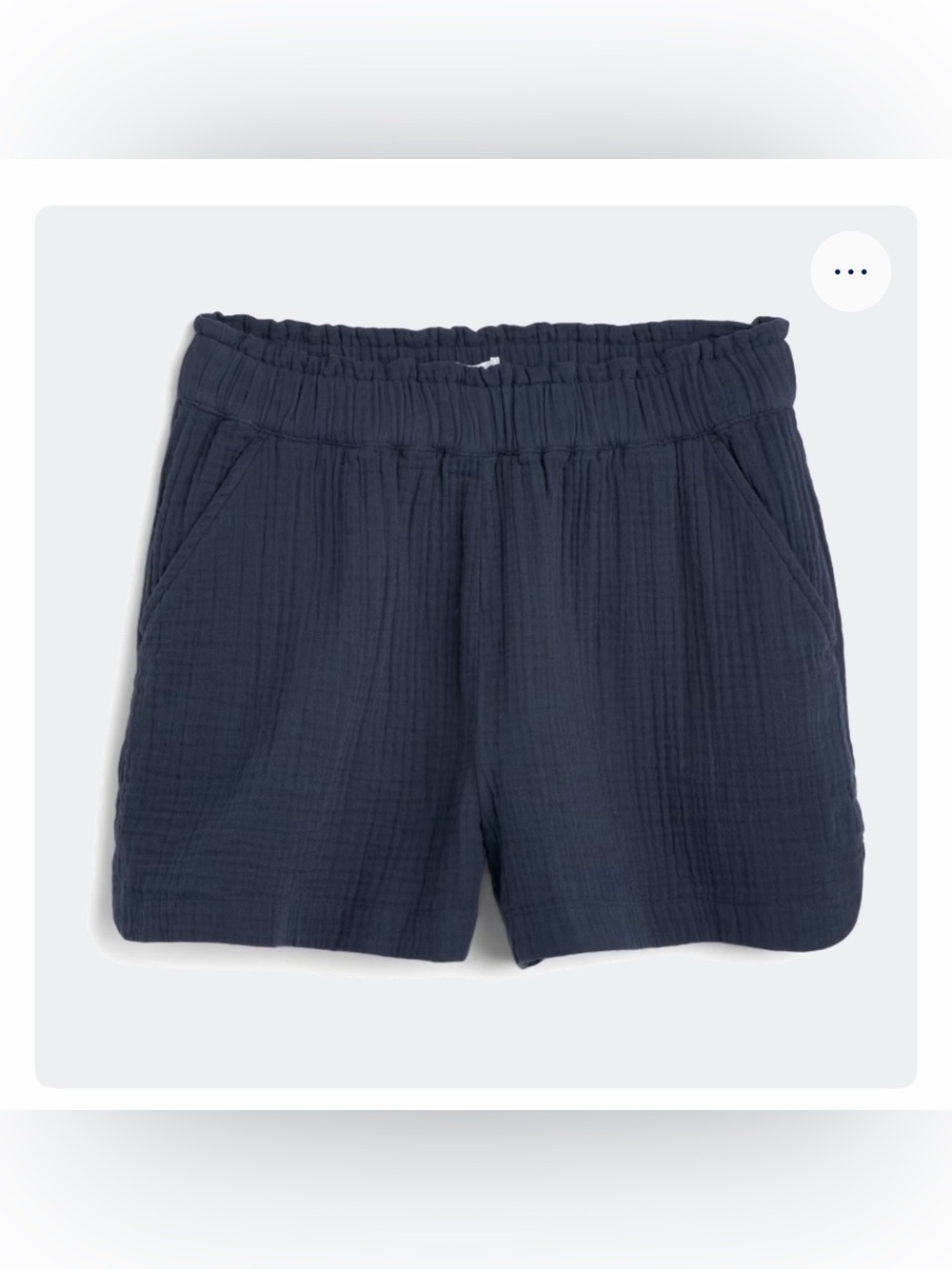 Market & Spruce Dria High Rise Cotton Gauze Shorts in Indigo, Small